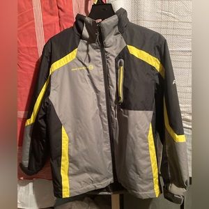 Free Country Winter Coat Kids Medium Black Gray Medium 10 12